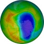 Antarctic ozone map for 2024-10-31